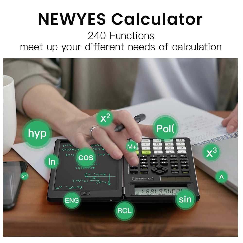 2-In-1 Foldable Scientific Calculator for College Office Student Teacher
