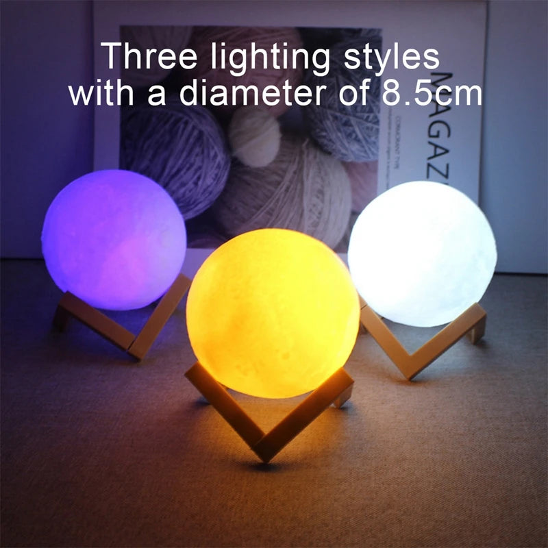 LED Moon Light Galaxy Light, Moon Night Light, Girl, Boy, Child Birthday Gift, Bedroom Decoration Indoor Lighting