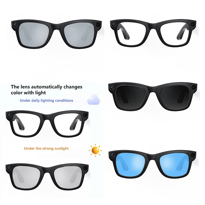 Smart AI Glasses Camera HD Photo Video 