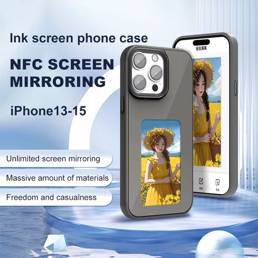 NFC phone Case E-Ink Screen for Iphone 15 14 13 Pro Max 
