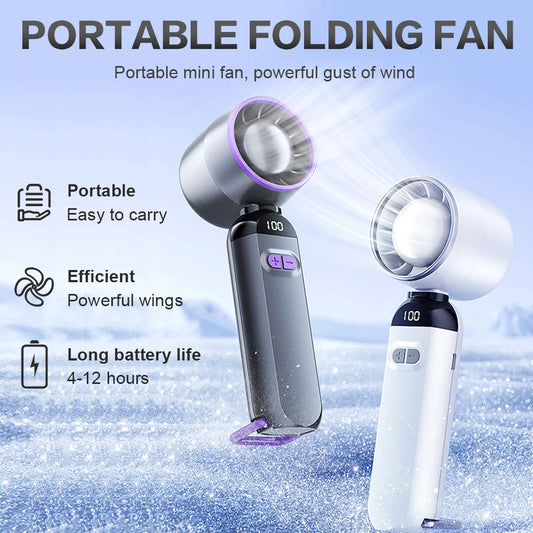Handheld Turbo Fan LED Digital Display Adjustable Cooling Fan 