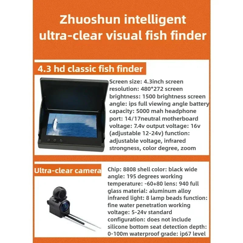  Water Visible Fish Finder Night Vision Waterproof 
