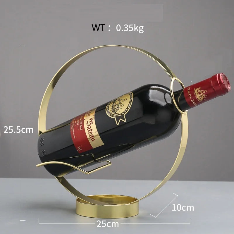  Retro Iron round Wine Rack