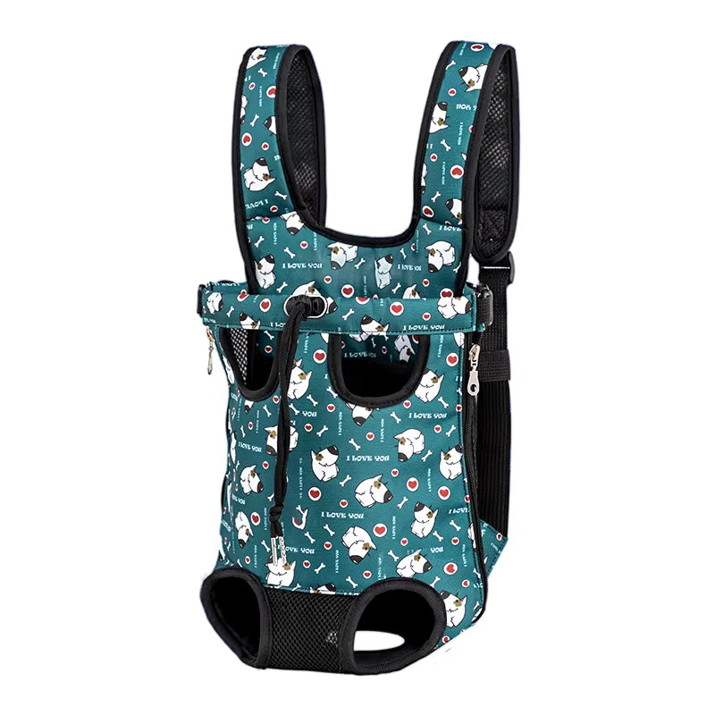 Adjustable Dual-Shoulder Pet Carrier Backpack for Outdoor Travel and Camping