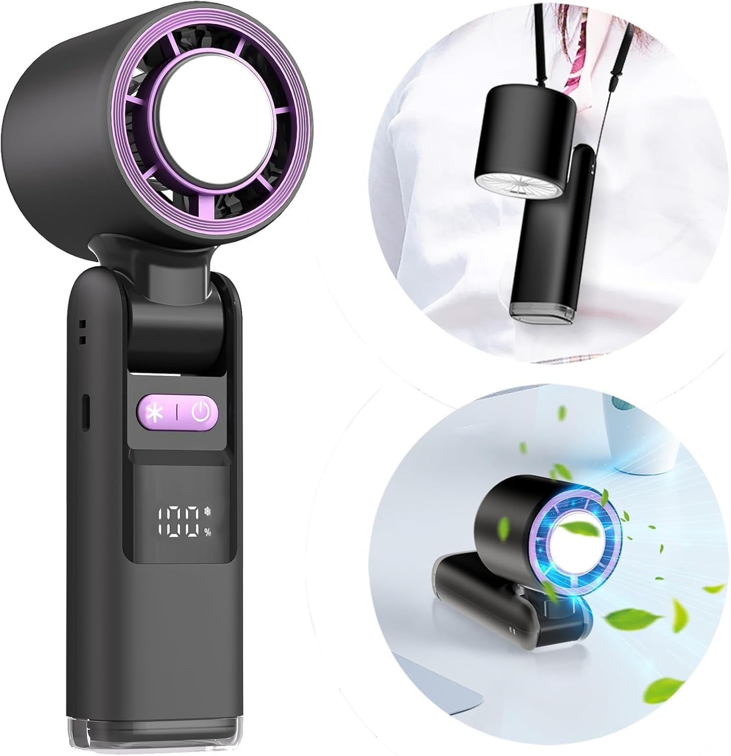 Mini Handheld Fan with Cooling Plate,Portable Fan Speed