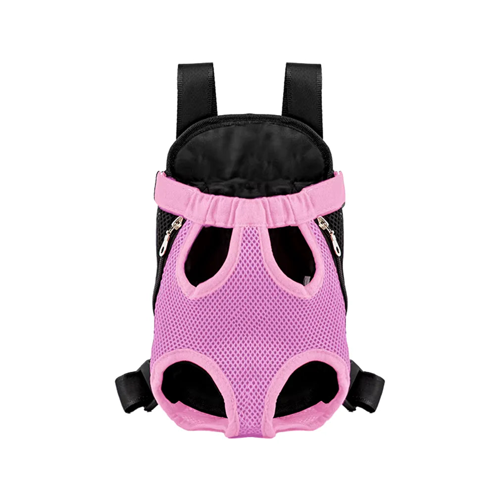 Adjustable Dual-Shoulder Pet Carrier Backpack for Outdoor Travel and Camping