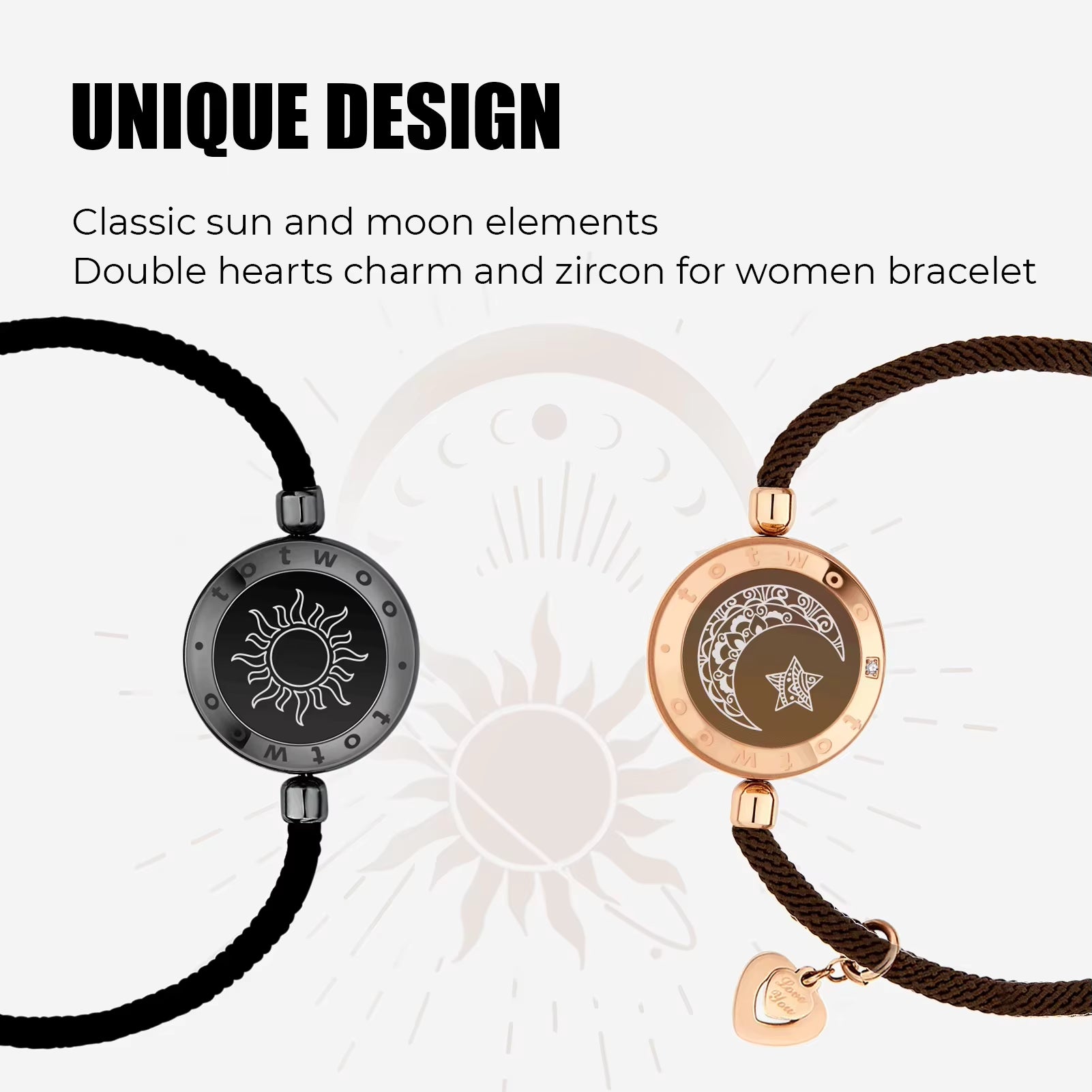 Long Distance Touch Light Up&Vibrate Bracelets for Couples Relationship 