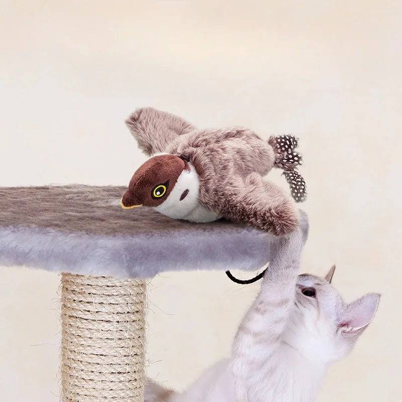 Simulated Bird Cat Toy Touch Sensitive 