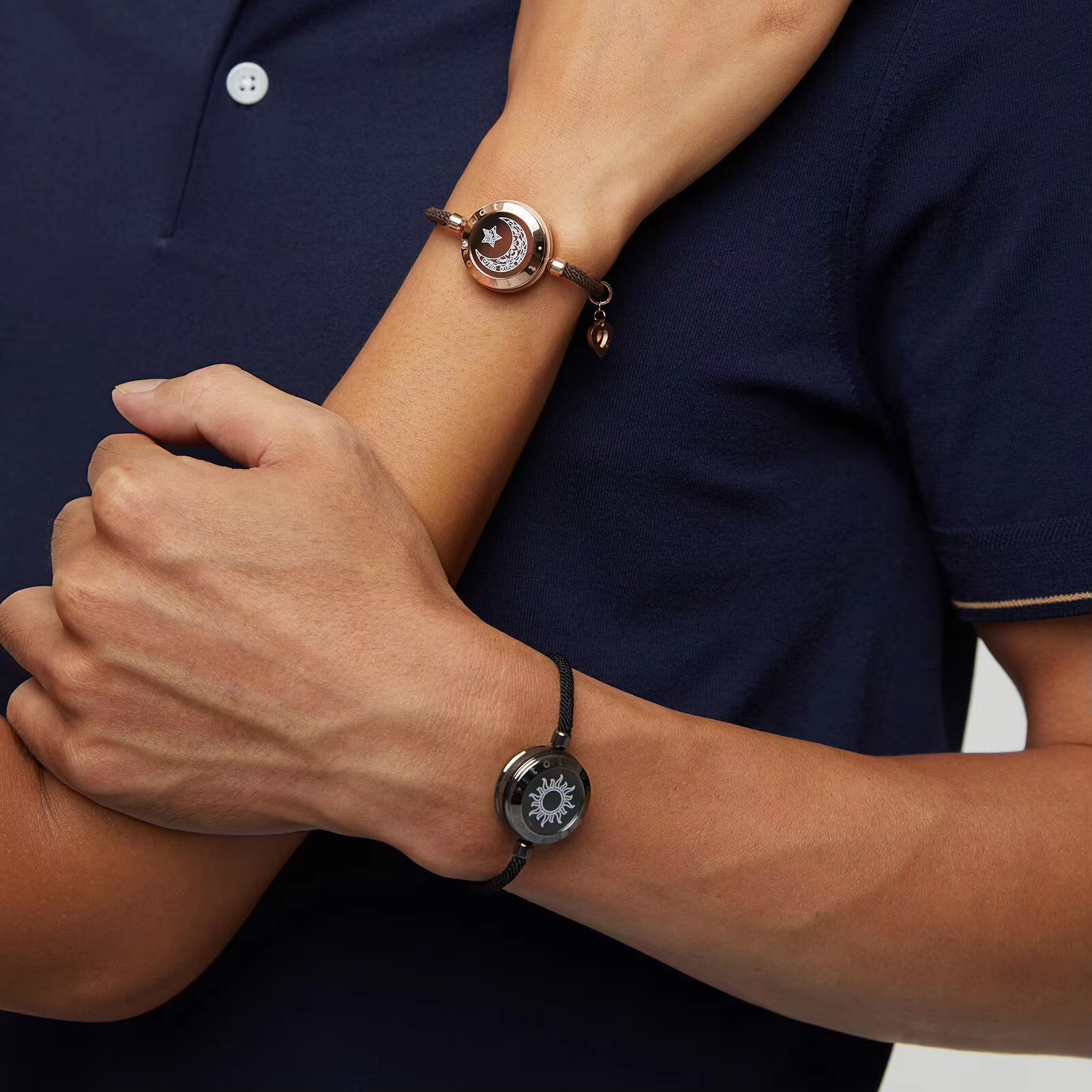 Long Distance Touch Light Up&Vibrate Bracelets for Couples Relationship 