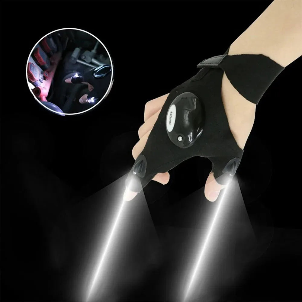 Glove with Led Fingerless Cycling