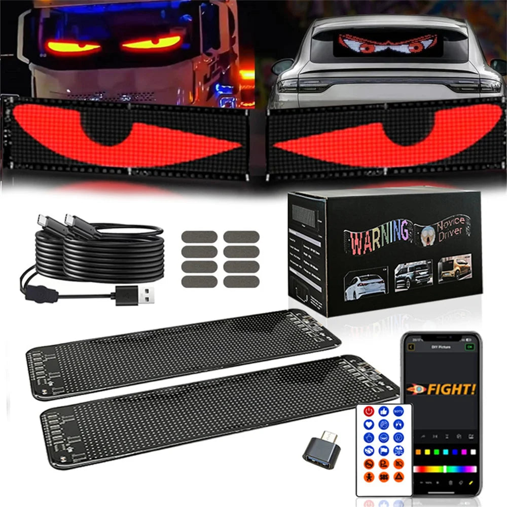 New 1-2PCS Devil‘S Eye LED Screen Light USB Plug-In DIY App 