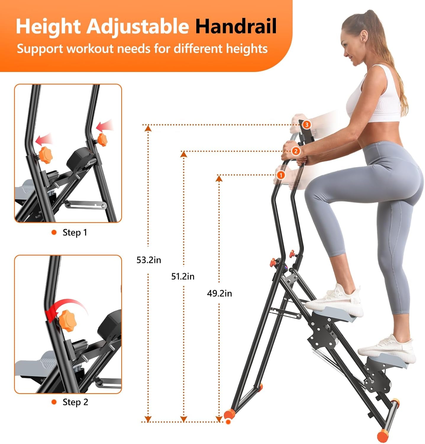 Stair Stepper Machine for Home, Aerobic Mini Stepper for Cardio Workout for Full-Body Training