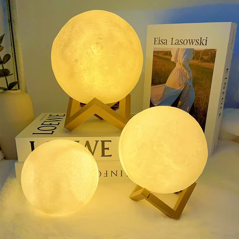 LED Moon Light Galaxy Light, Moon Night Light, Girl, Boy, Child Birthday Gift, Bedroom Decoration Indoor Lighting