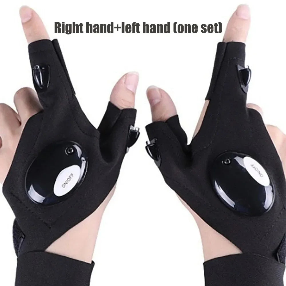 Glove with Led Fingerless Cycling