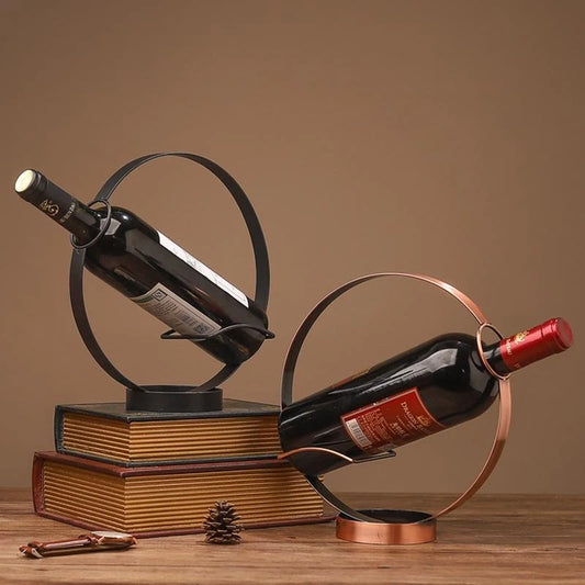  Retro Iron round Wine Rack