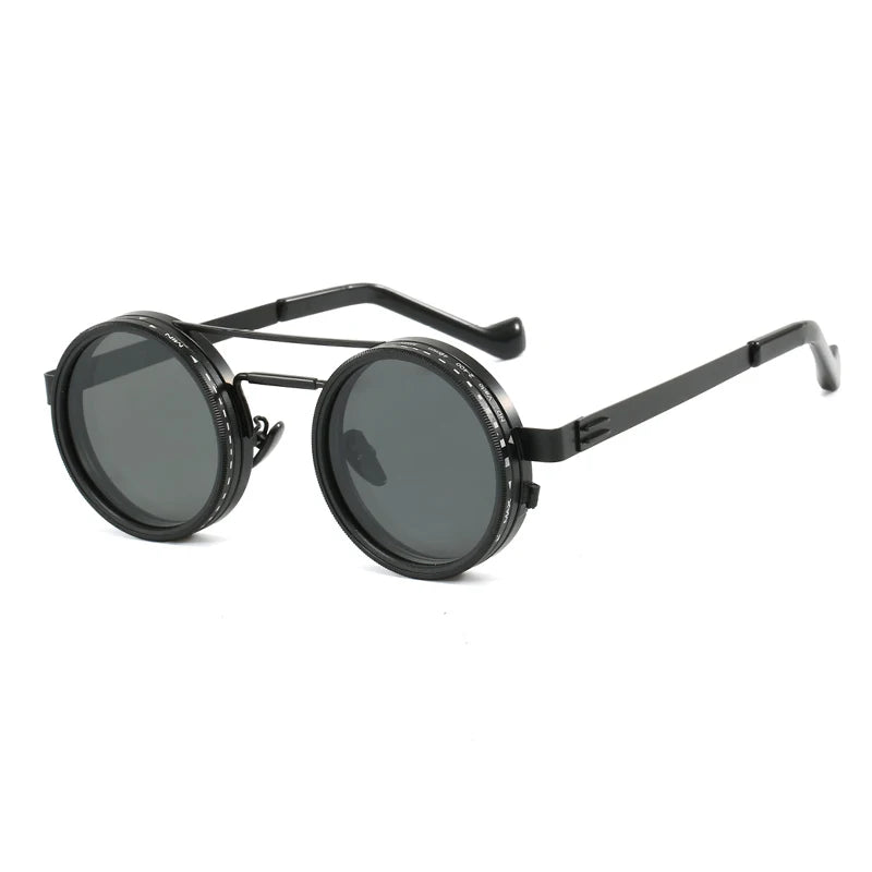 9 Level Adjustable Dimming Polarized Sunglasses Men & Women round Glasses 
