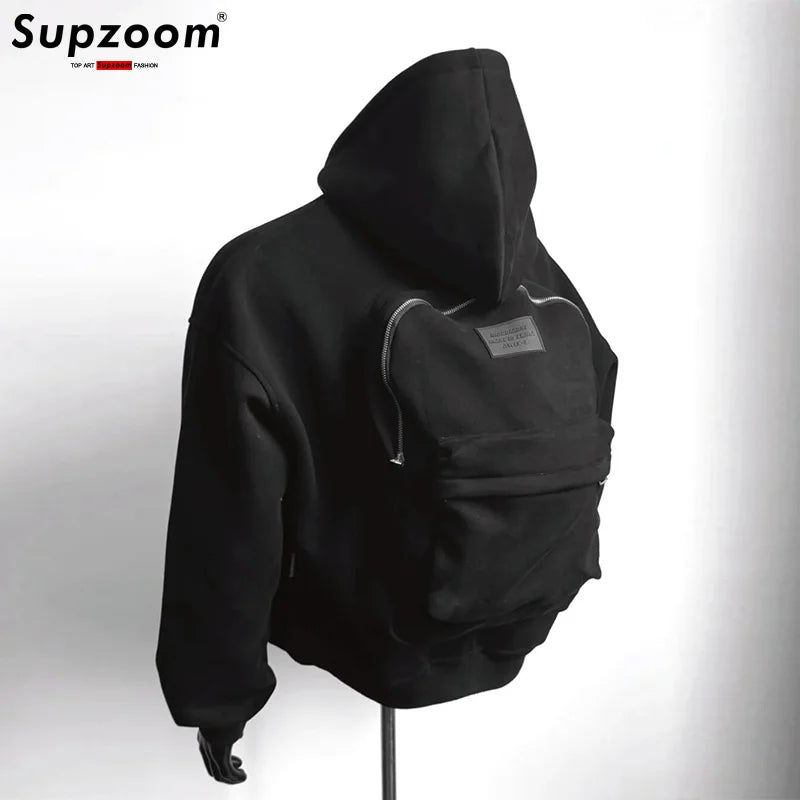 Top Fashion Loose Autumn and Winter New Arrival American Style Trendy Backpack Integrated Popular Casual Cotton Hoodies