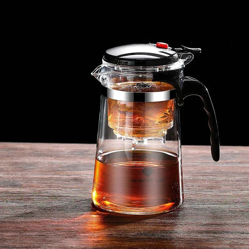 Glass Teapot Press to Filter Tea Water Separator