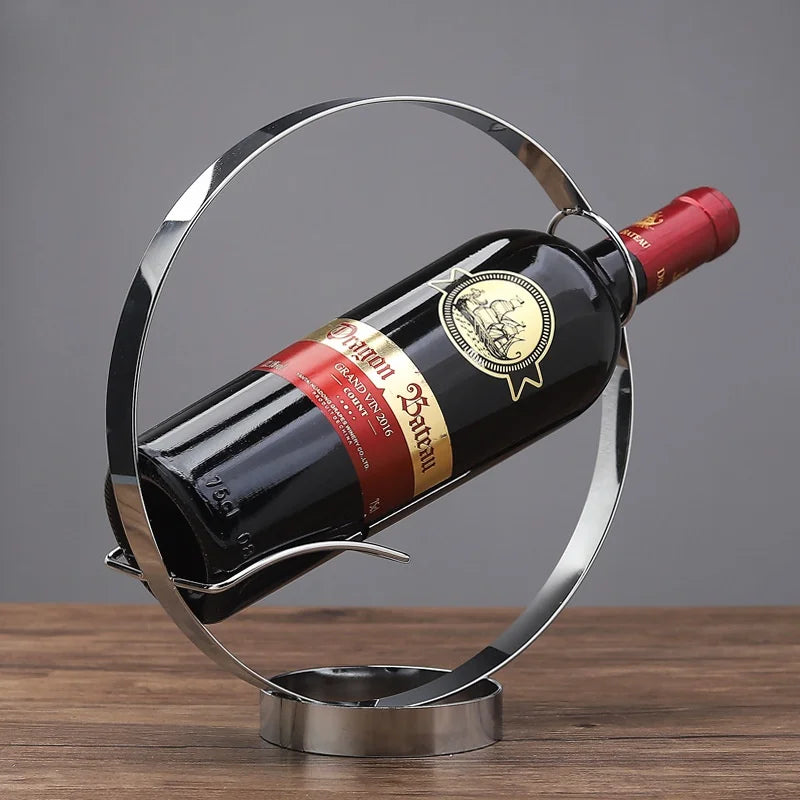  Retro Iron round Wine Rack