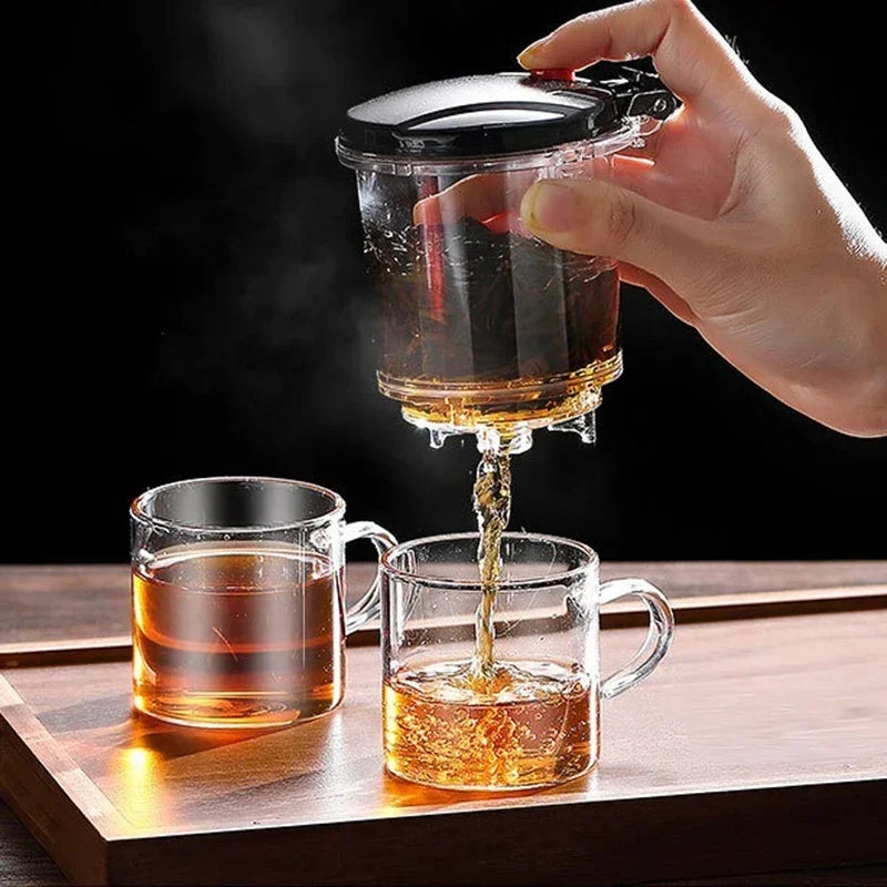 Glass Teapot Press to Filter Tea Water Separator