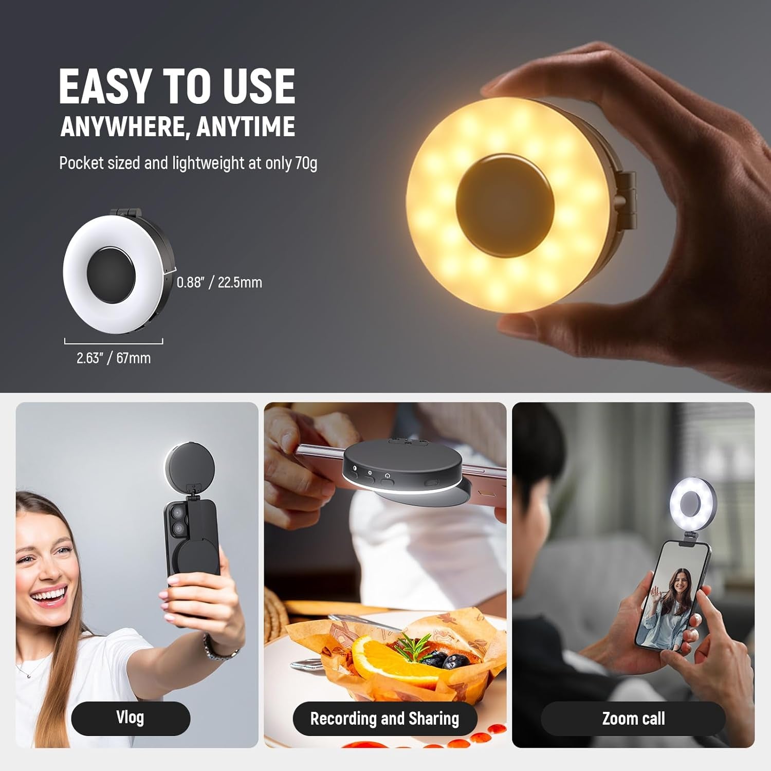 Magnetic Selfie Light Compatible LED