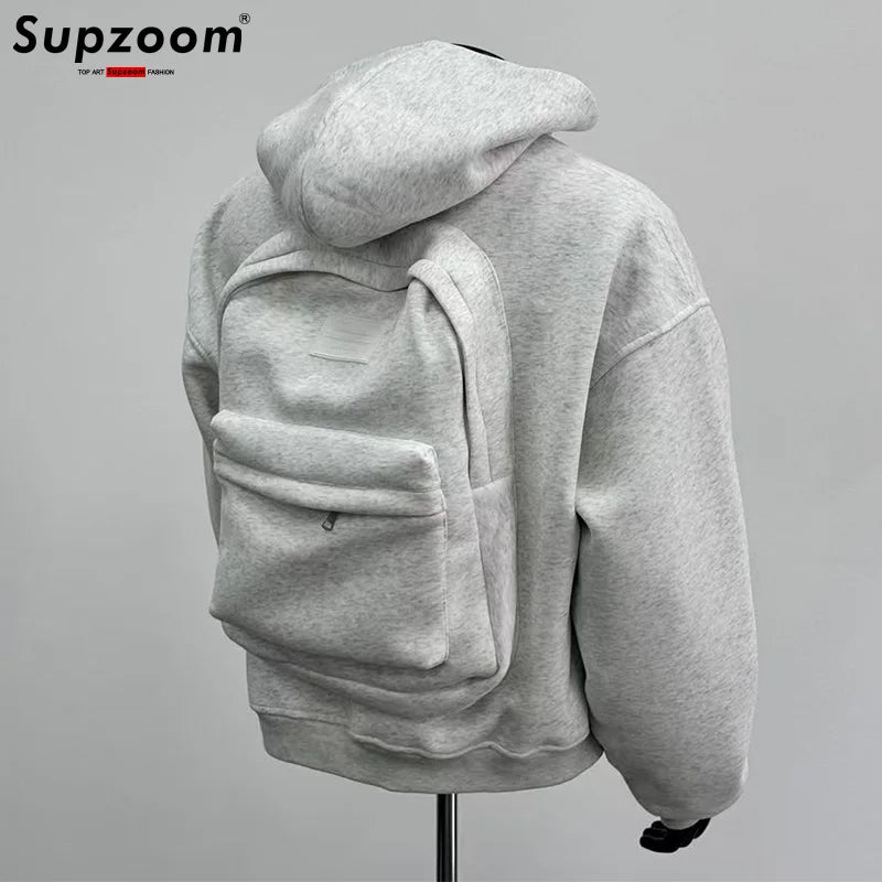 Top Fashion Loose Autumn and Winter New Arrival American Style Trendy Backpack Integrated Popular Casual Cotton Hoodies