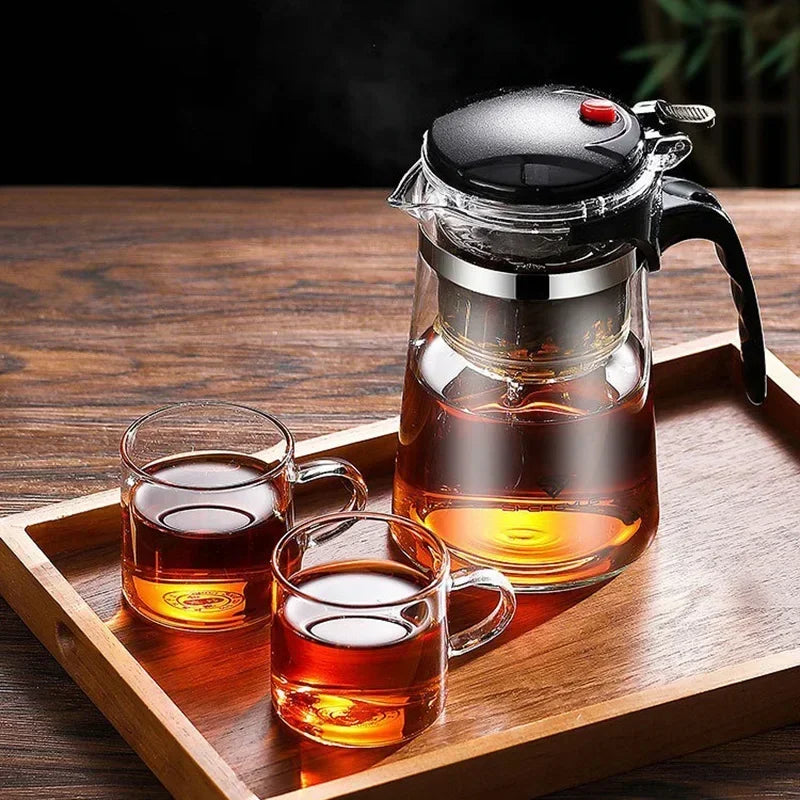 Glass Teapot Press to Filter Tea Water Separator