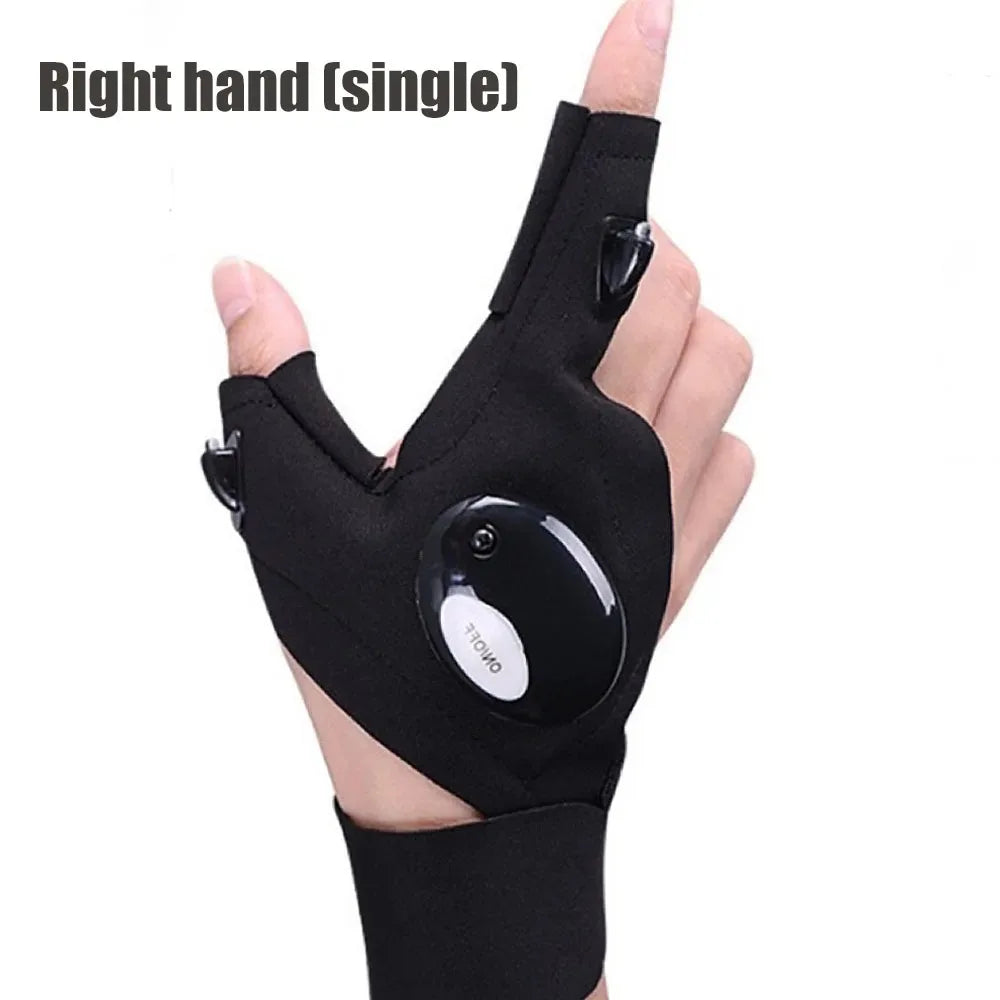 Glove with Led Fingerless Cycling