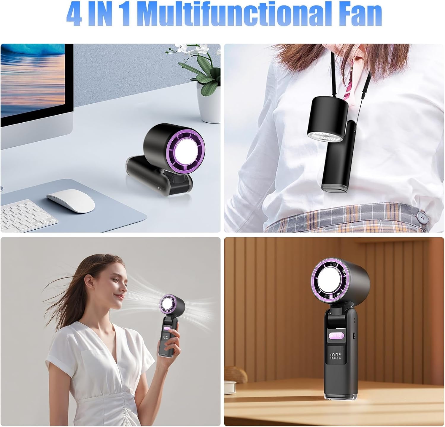Mini Handheld Fan with Cooling Plate,Portable Fan Speed