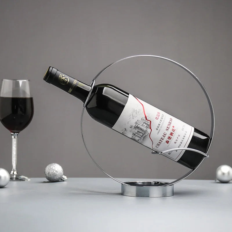  Retro Iron round Wine Rack