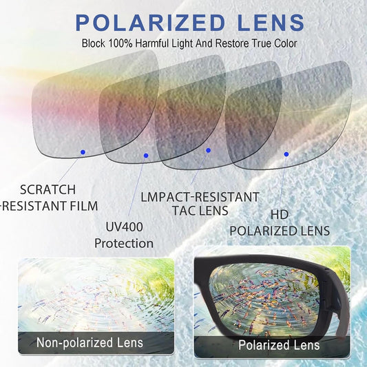 Polarized Sunglasses for Men Fishing Floating Lightweight UV Protection