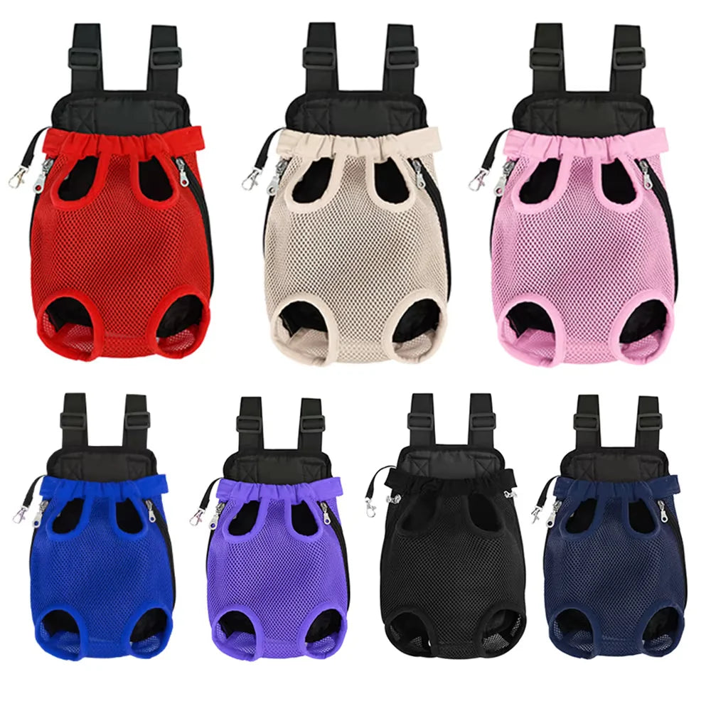 Adjustable Dual-Shoulder Pet Carrier Backpack for Outdoor Travel and Camping