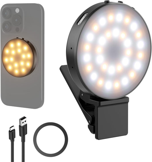 Magnetic Selfie Light Compatible with Ring Lighting