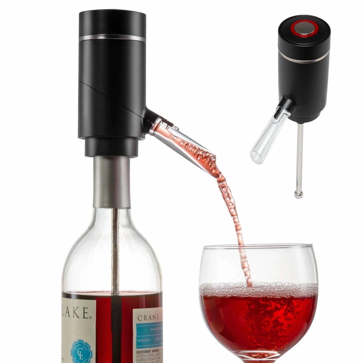 Electric Wine Aerator and Dispenser Automatic Wine Pourer with Touch Button Control