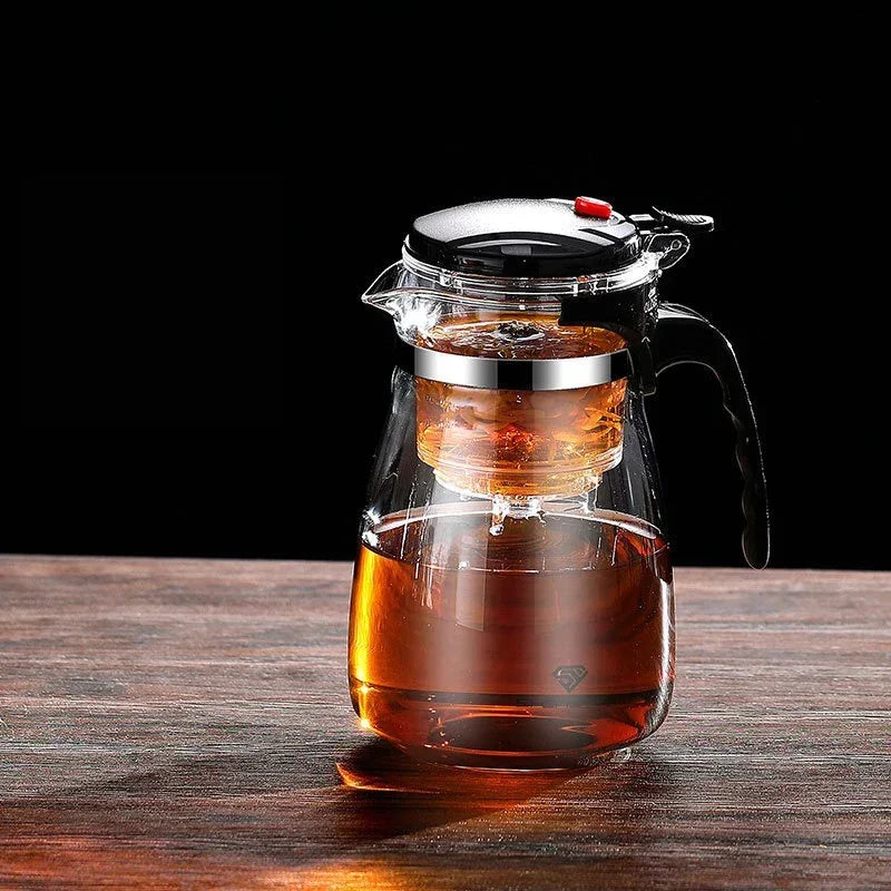 Glass Teapot Press to Filter Tea Water Separator