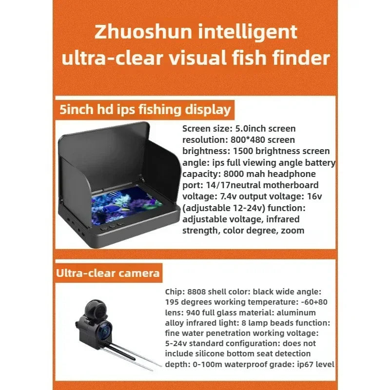  Water Visible Fish Finder Night Vision Waterproof 
