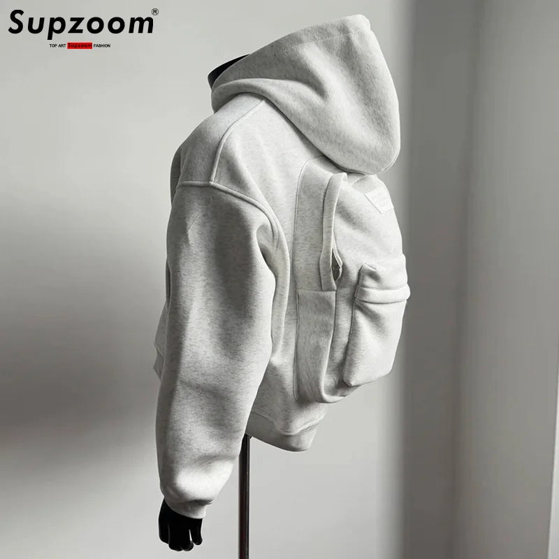 Top Fashion Loose Autumn and Winter New Arrival American Style Trendy Backpack Integrated Popular Casual Cotton Hoodies