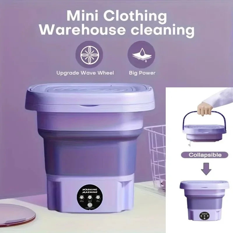 Portable Folding Washing Machine for Socks & Underwear 
