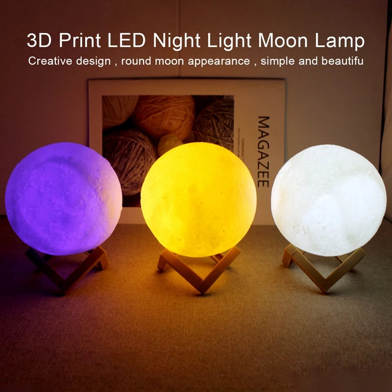 LED Moon Light Galaxy Light, Moon Night Light, Girl, Boy, Child Birthday Gift, Bedroom Decoration Indoor Lighting