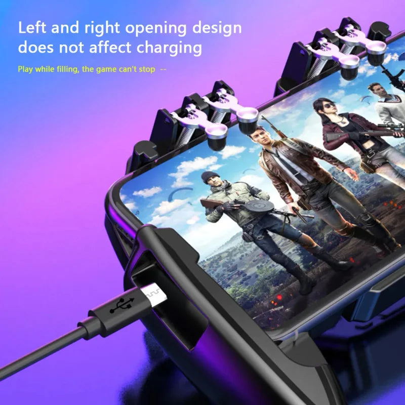 6 Fingers Gamepad Mobile Phone Shooting Controller 