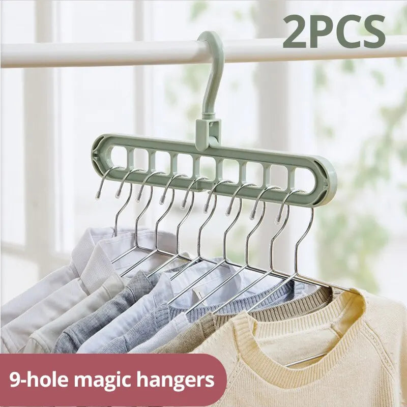 1 Pc Magic Multi-Port Support Hangers for Clothes Drying Rack 