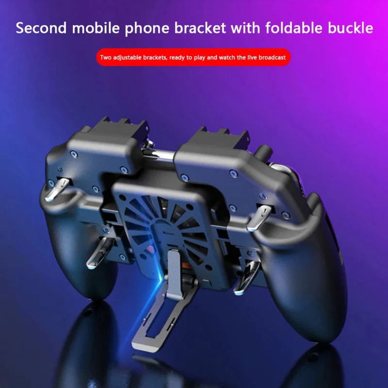 6 Fingers Gamepad Mobile Phone Shooting Controller 