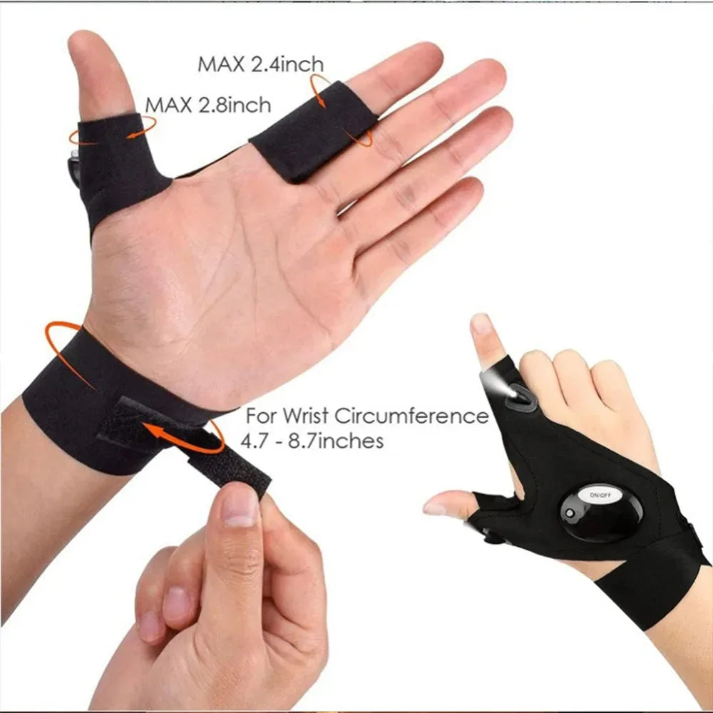 Glove with Led Fingerless Cycling