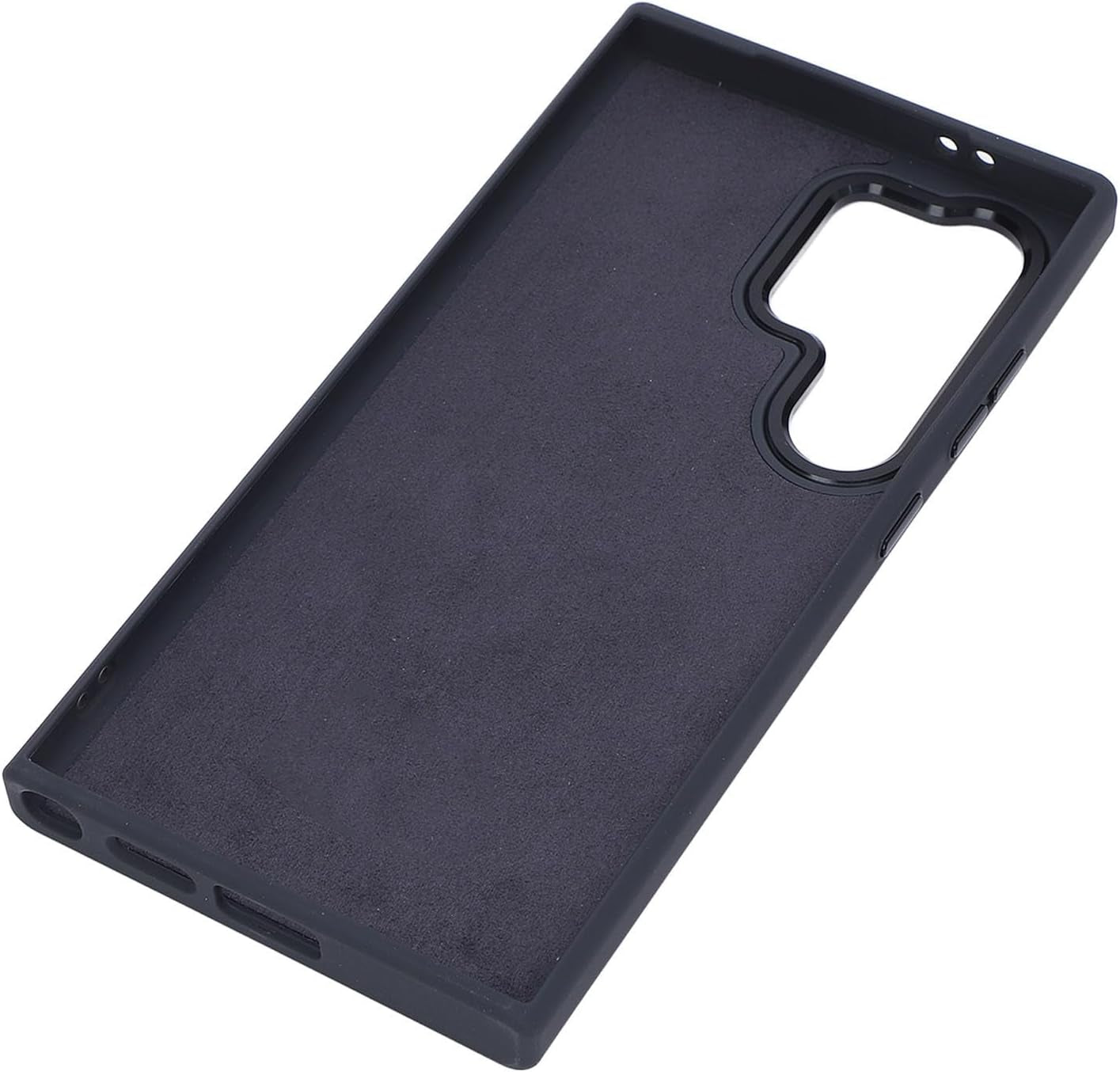 Ink Screen Phone Case - NFC Refresh, Customizable Design - Velvet & Aluminum Alloy for Smartphones (Black)