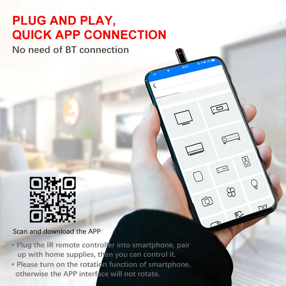Smart Phone Infrared Transmitter Universal Mini Remote Controller 