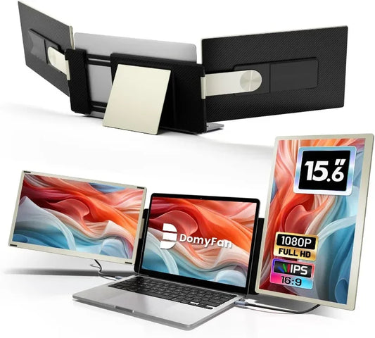 Authenticity Guarantee.15.6" Laptop Screen Extender, 120% Srgb FHD 1080P IPS Triple Portable Laptop 
