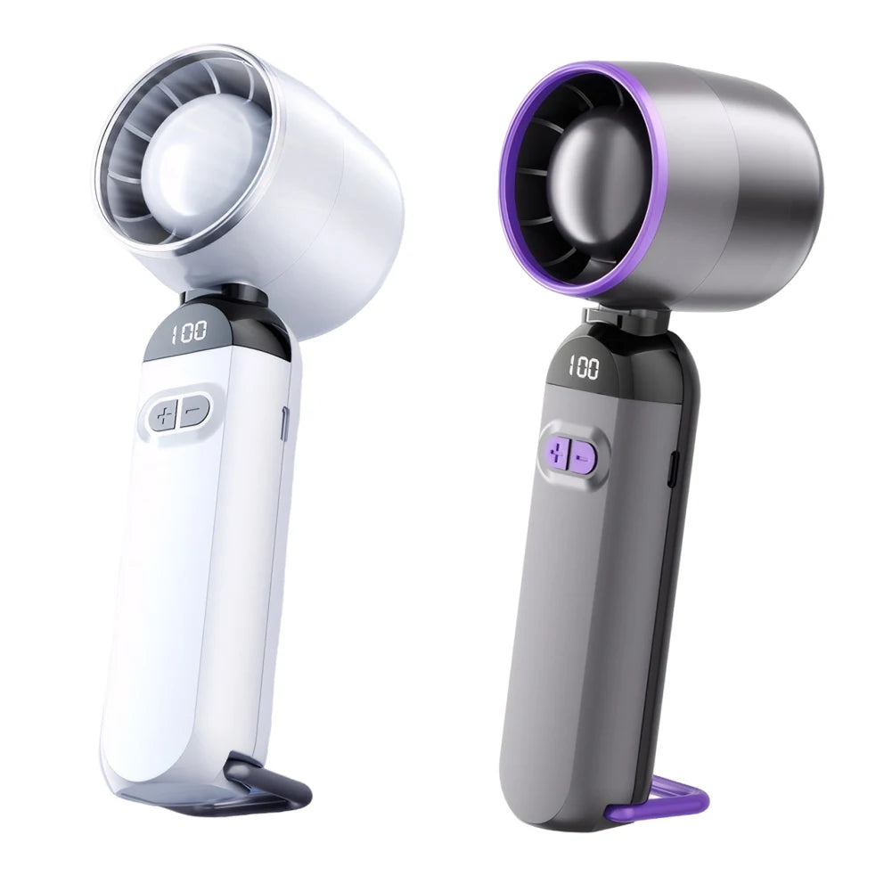 Handheld Turbo Fan LED Digital Display Adjustable Cooling Fan 