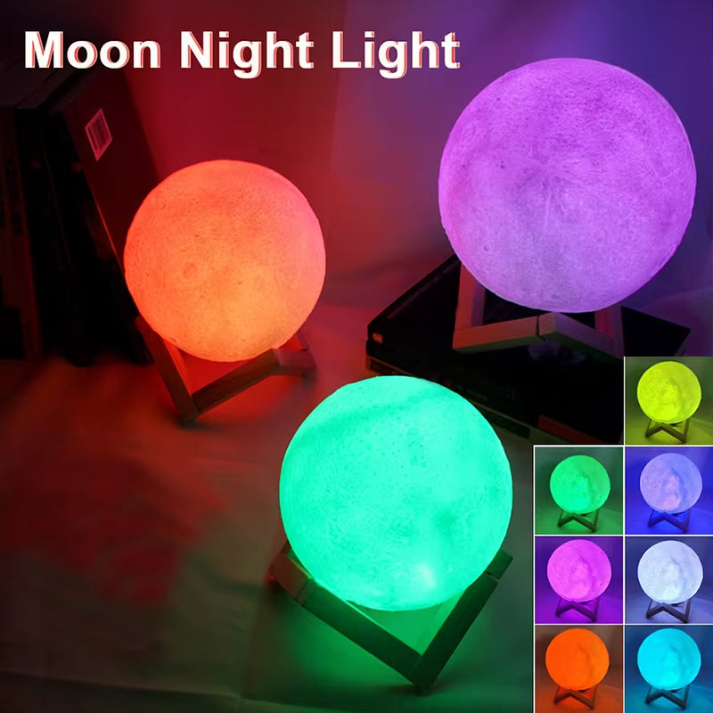 LED Moon Light Galaxy Light, Moon Night Light, Girl, Boy, Child Birthday Gift, Bedroom Decoration Indoor Lighting