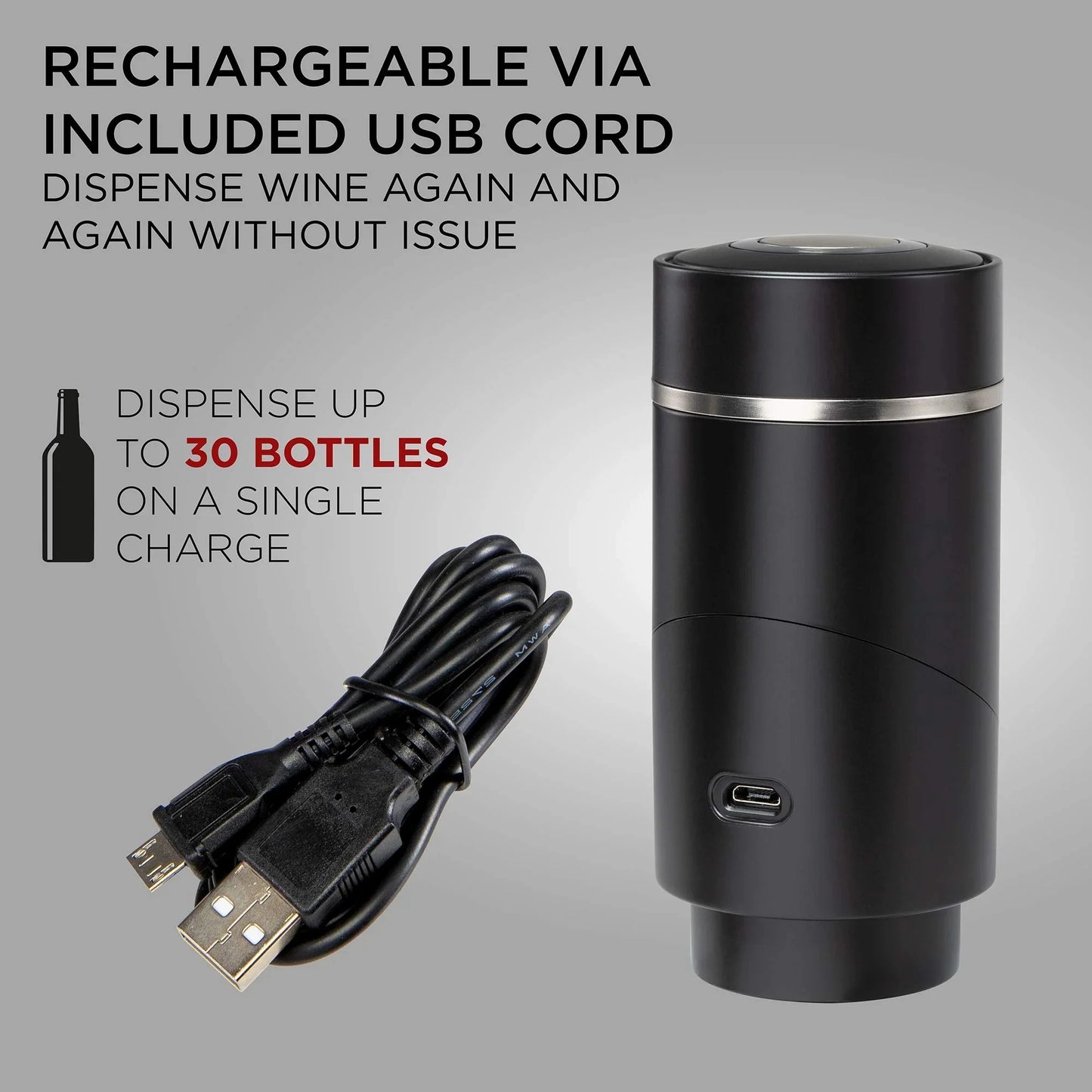 Electric Wine Aerator and Dispenser Automatic Wine Pourer with Touch Button Control