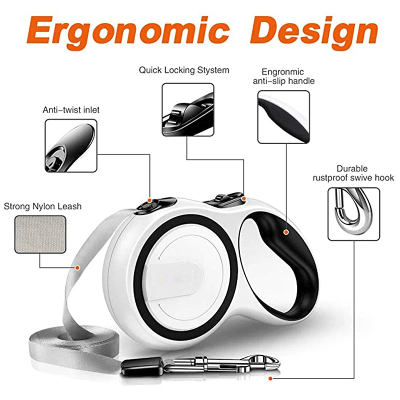Pet Dogs Extending Leash Automatic Retractable